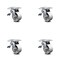 Service Caster 4 Inch Semi Steel Caster Set with Roller Bearings and Total Lock Brakes SCC SCC-TTL30S420-SSR-4 - alternate 1